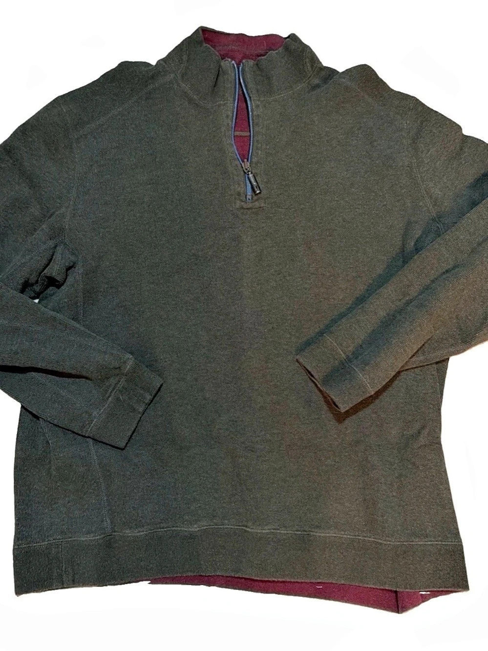 Tommy Bahama Grey Quarter Zip Size Medium Men’s